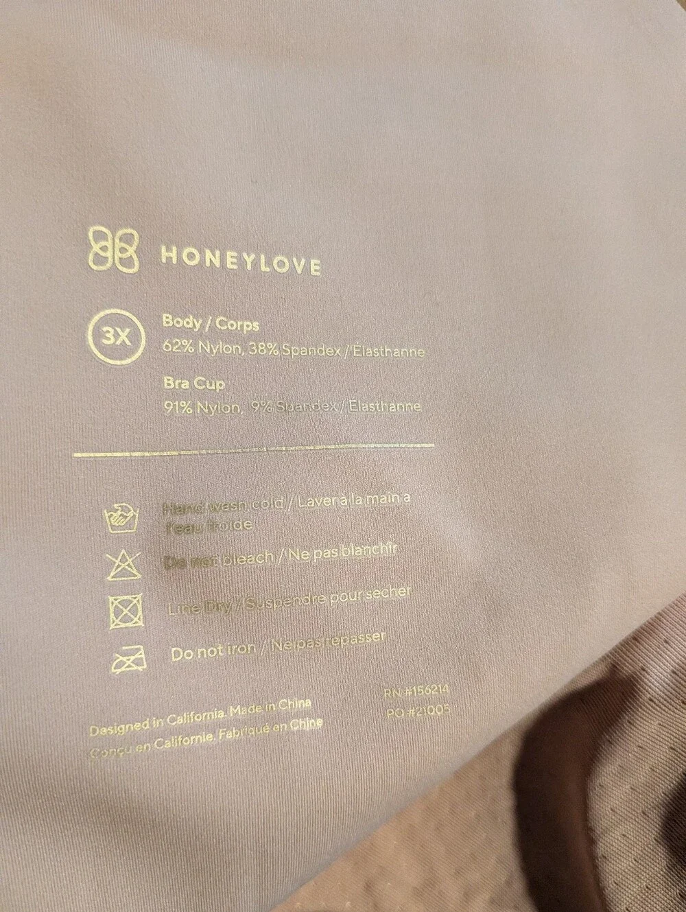 Honeylove Shapewear Bodysuit Top in Nude Size 3XLc - Picture 12 of 12